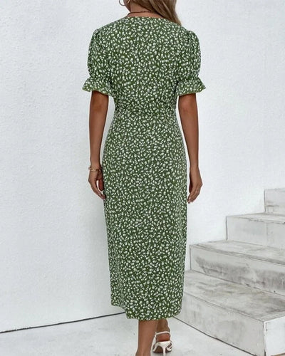 Botanical Bliss™ | Short Sleeve Dress with Floral Print