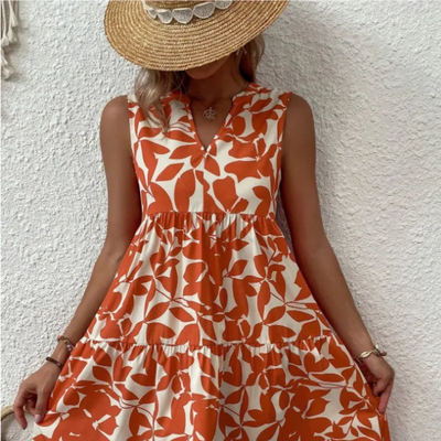 AmalfiCharm | Amalfi A Line Tank Dress met ruches