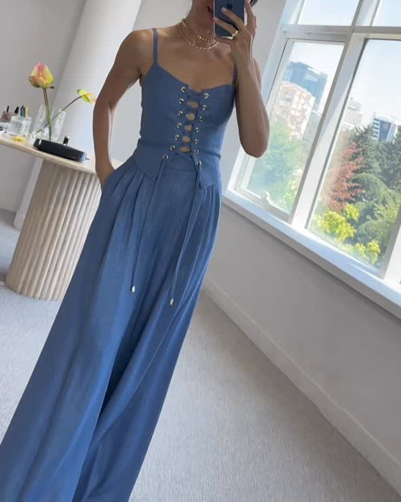 Korset Couture | Bijpassende set van korset en broek aan de voorkant